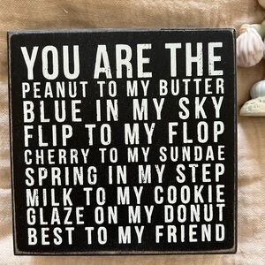 Cute wooden block sign 6” by 6”